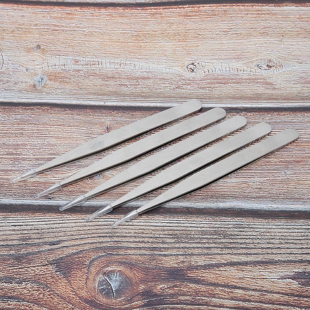 5 Stück/Set Legierter Stahl Antimagnetisch Hochpräzise Pinzetten Uhrenreparaturwerkzeug