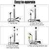 Keg Party Pump, American D-System Beer Keg Tap Keg Hand Pump 8'' Picnic Pump with Beer Faucet & Beer Hose, Chrome-Plated Keg Draft Beer Party Pump