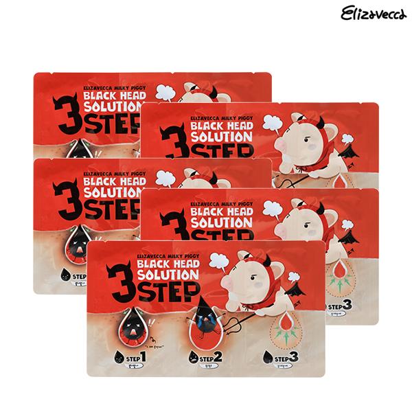 

Elizavecca Milky Piggy Blackhead Solution 3 шага (3 разных количества) 5