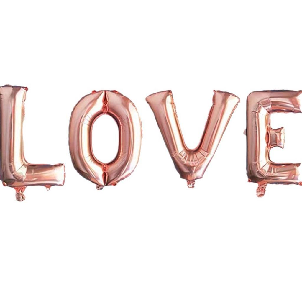 30-inch Romantic English Letter Balloons for Valentine's Day, Proposals, and Surprise Parties
