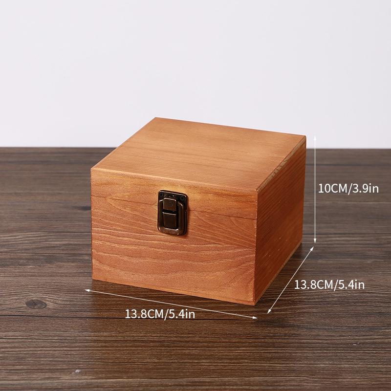 Wooden Storage Box Rectangular Flip Solid Wood Gift Box Handmade Craft Case Organizer Container Case For Home Storage Decor