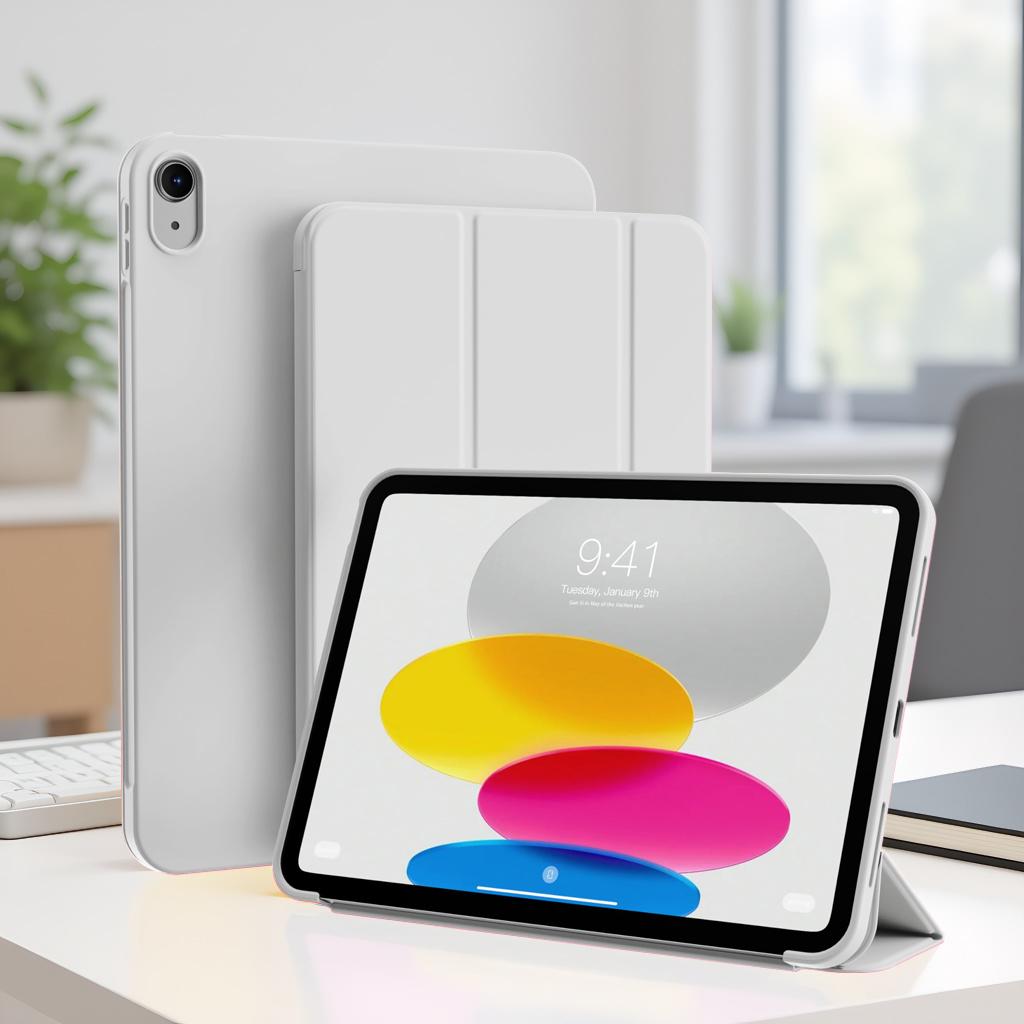 Case for iPad (A16) 11 11th Generation /10th Generation 10.9 Tri-fold Stand Flip Cover with Soft TPU Back Shell