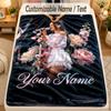 Flannel BlanketAyliva Custom Name Text Personalized Soft Warm Throw Blanket Home Decor Gift