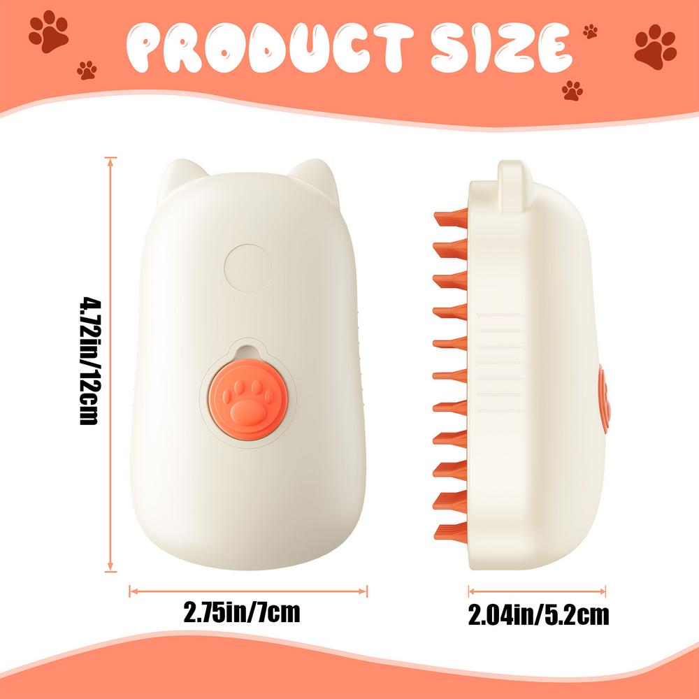 

Dog Steam Brush Dog Cat Grooming Massaging Comb Pet Shedding Brush For Short & Long Haired Kittens Loose Hair Removal Puppies жовтий