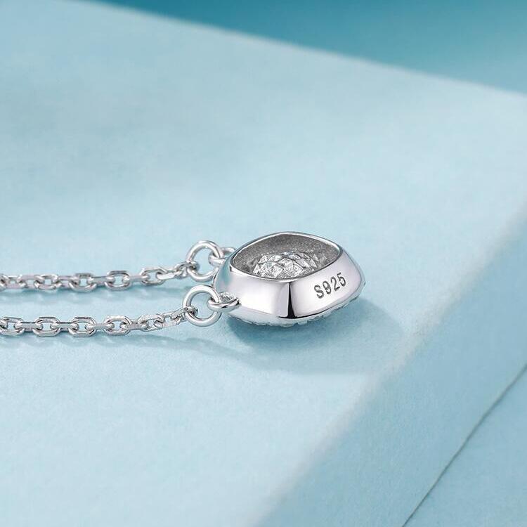 Fashion Dream Blue AAAA Zircon Charm Necklace Women's Silver Clavicle Chain Necklace 925 Sterling Silver Women's Necklace