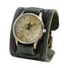 Jewelry From Europe And America Retro And Worn-out Woven Cowhide Bracelet Watch Wide Leather Punk Men's Watch Bracelet