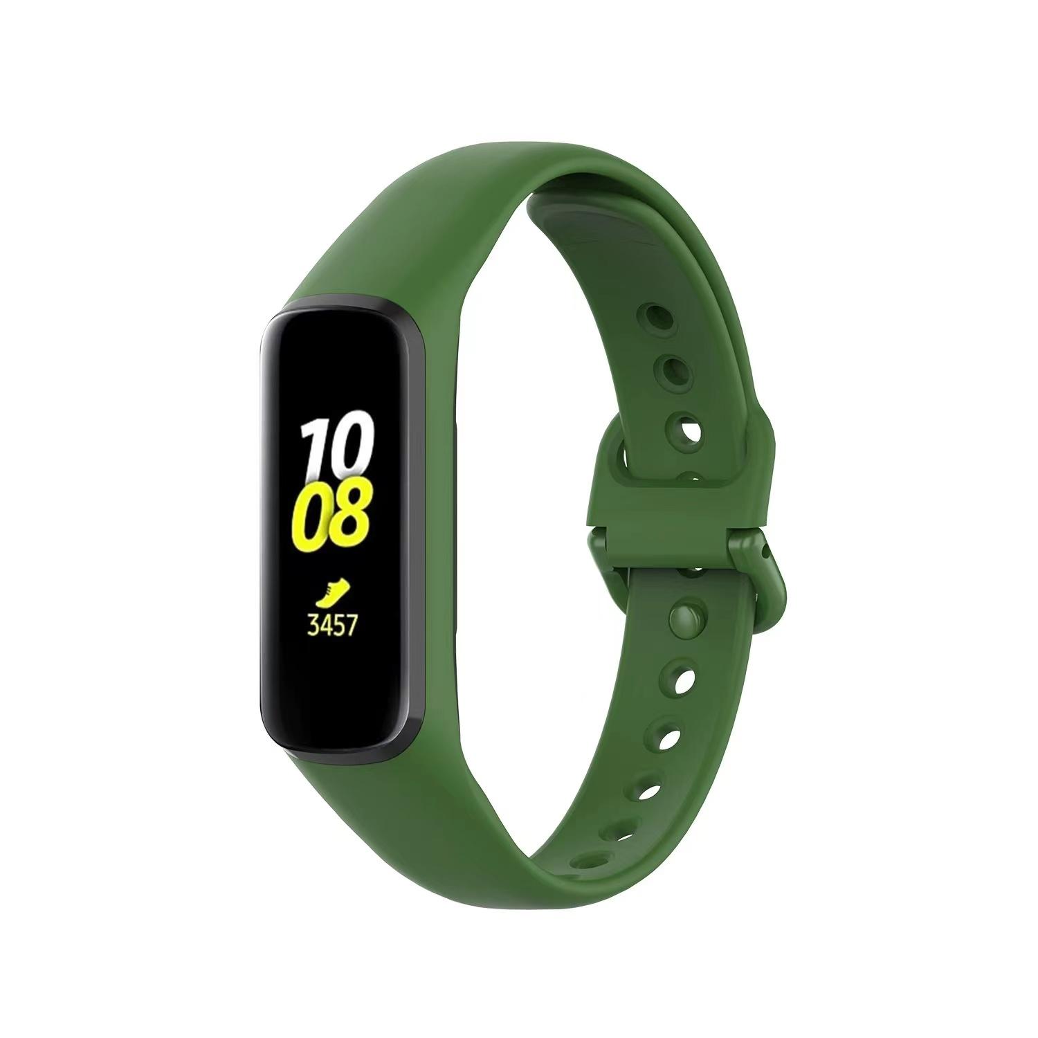 

Silicone Watch Strap For Samsung Galaxy Fit2 SM-R220 Quick Release Classic Frontier Sweatproof Sport Smartwatch Band Men Women Other армія зелений колір