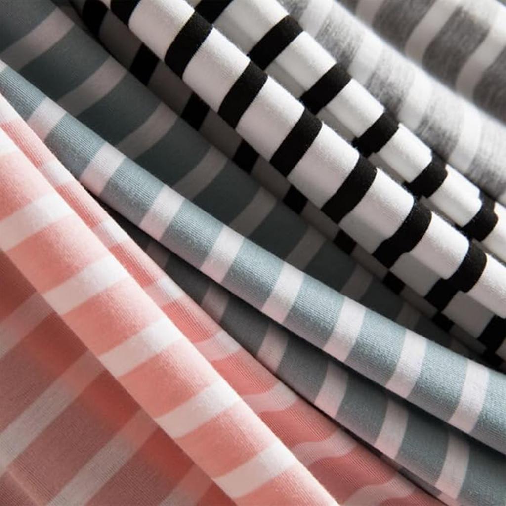Ladies' Loose And Comfortable Striped Printed Pajamas Home Wear Dresses