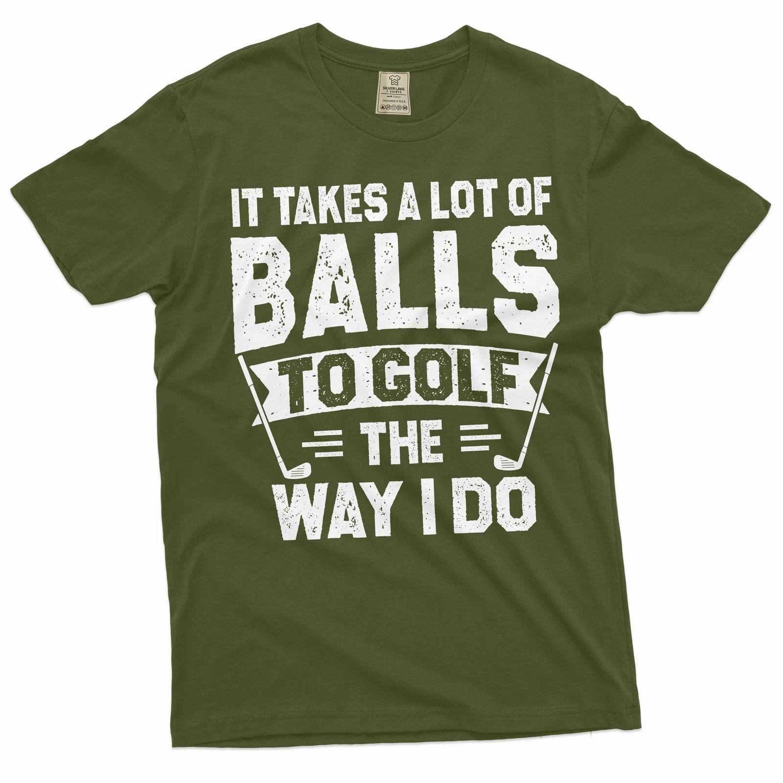 Men s Funny golfing T-shirt golf player double meaning humorous sports t-shirts 3XL