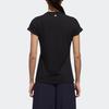 Adidas Solid Color Brand Logo Casual Sports Round Neck Short Sleeve T-Shirt Women Tops Black DM5345
