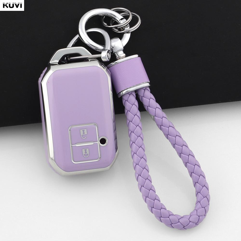 2 Buttons Tpu Car Key Cover Key Case For Suzuki Swift Wagon R Monopoly Type Remote Keyless Shell Fob Keychain Accessories