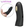 VATINE Finger Sleeve Vibrator Electric Shock Function G Spot Vibrator Clit Stimulate Sex Toys for Couple