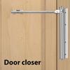 18.5cm Stainless Steel Automatic Door Closer Adjustable Heavy Duty Commercial Door Closer Self-Closing Door Closers for Home