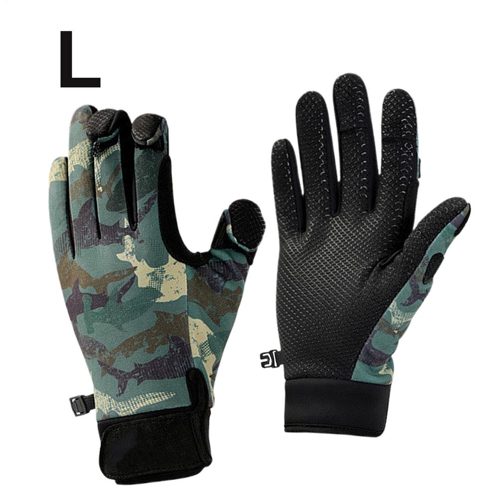 Winter Fishing Gloves Winter Warm Fingerless Hunting Gloves For Men Touchscreen Cold Weather Warm Gloves Non-Slip Fishing