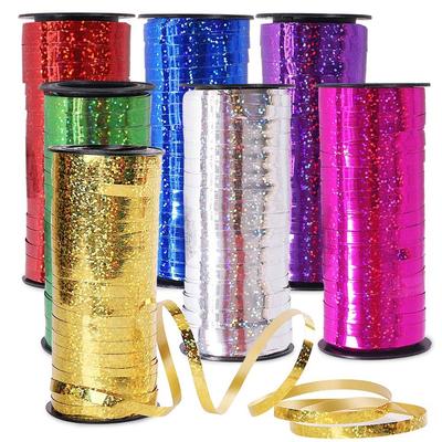 DIY Metallic Ribbon Gift Packing Wrapping Crafts Party Decoration Accessories Glitter Tied Balloon Laser Curling Ribbon Tapes