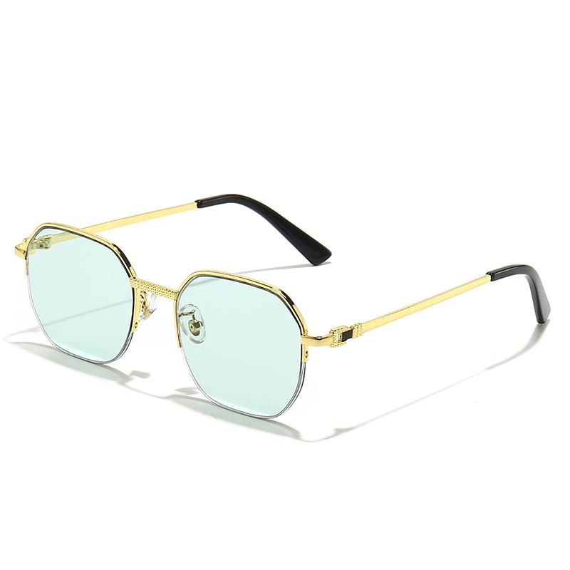 HBK 2022 Luxury Sunglasses Custom Designer Small Rectangle Sun Glasses 2022 Trendy Woman Rimless Sunglasses