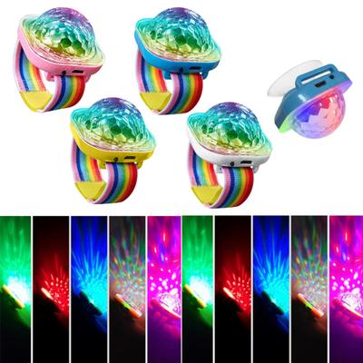 Disco Ball Light Wristband Sound Activated Compact Design Portable Rechargeable Bracelet RGB