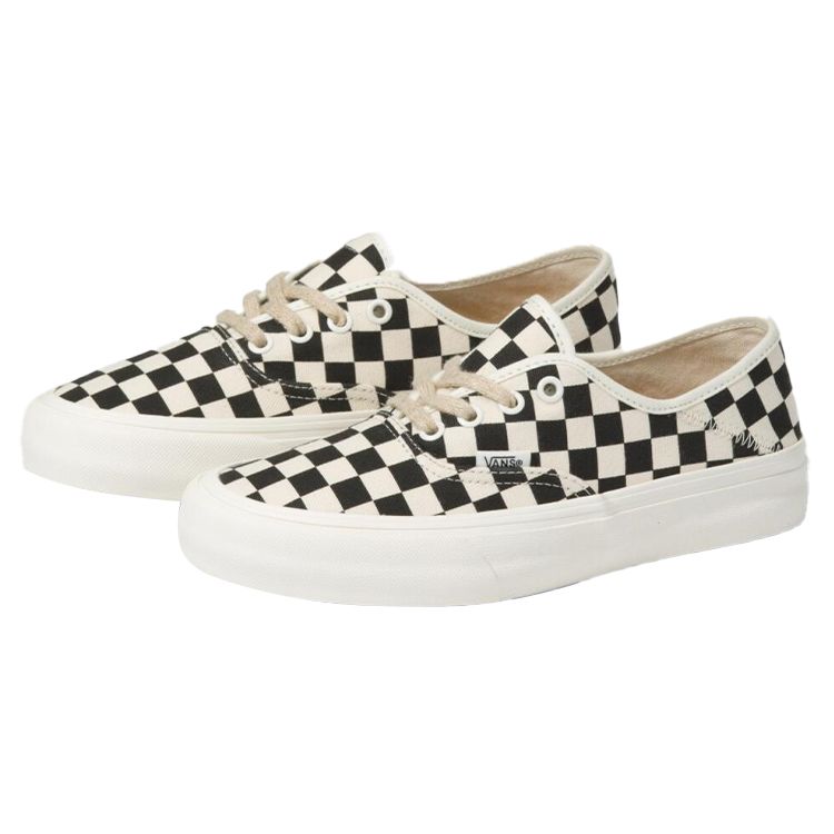Vans Authentic Canvas Checkerboard Low Top Skate Shoes Unisex Sneakers Black White VN0A3MU642E