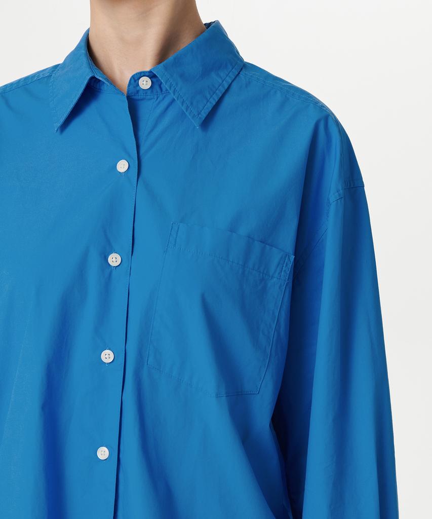MUSINSA STANDARD WOMAN Women'S Oversized Washed Poplin Shirt [Blue]