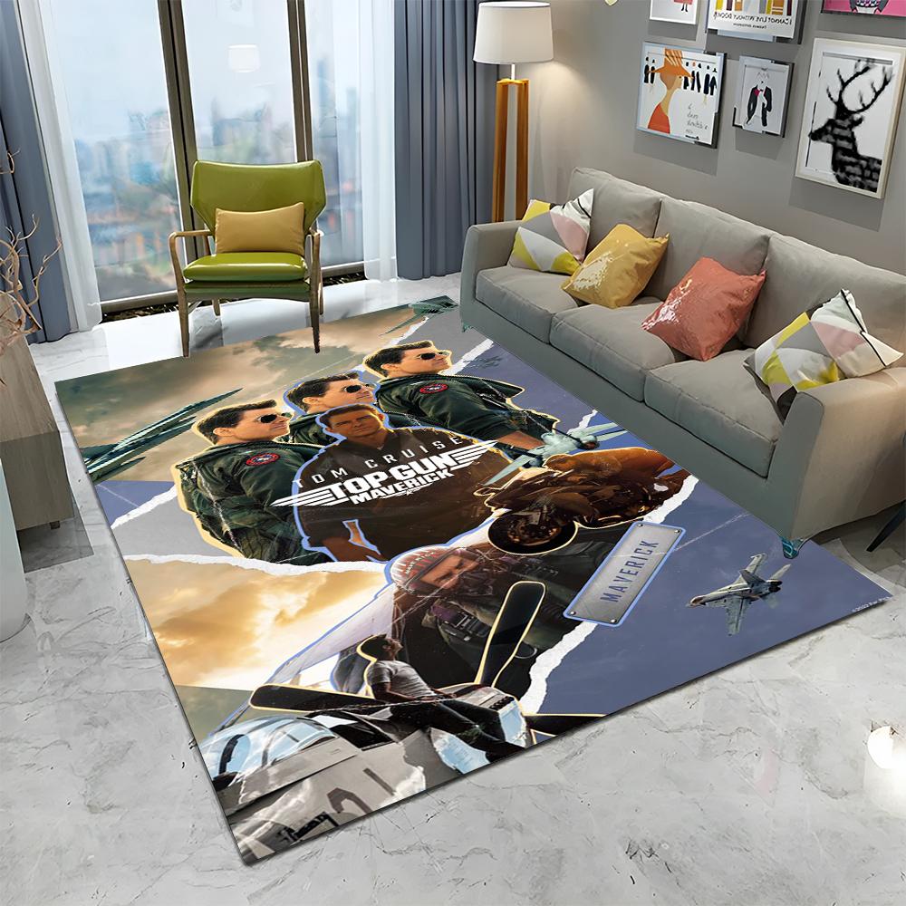 Top Gun Classic Movie Sign Tom Cruise Carpet Rug for Home Living Room Bedroom Sofa Doormat Decor,kid Area Rug Non-slip Floor Mat
