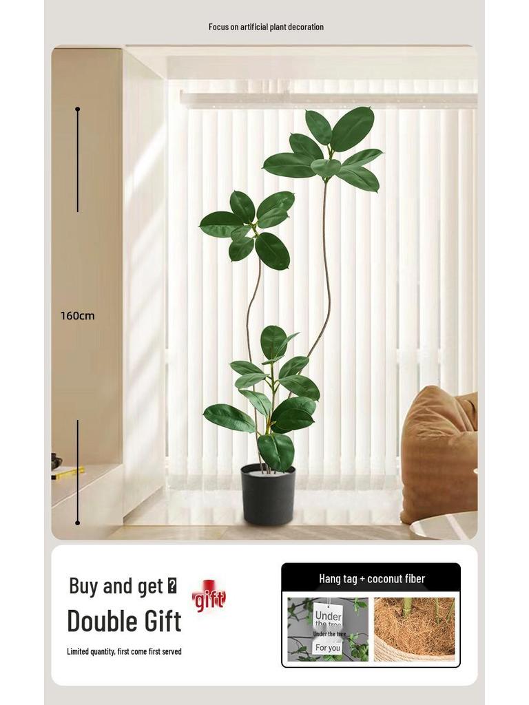 Luxurious Large Faux Green Plant Decoration for Indoor Use