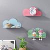 Self Adhesive Metal Floating Shelves Wall Mounted Iron Decorative Cloud Shape Shelf for Living Room Bathroom Kitchen