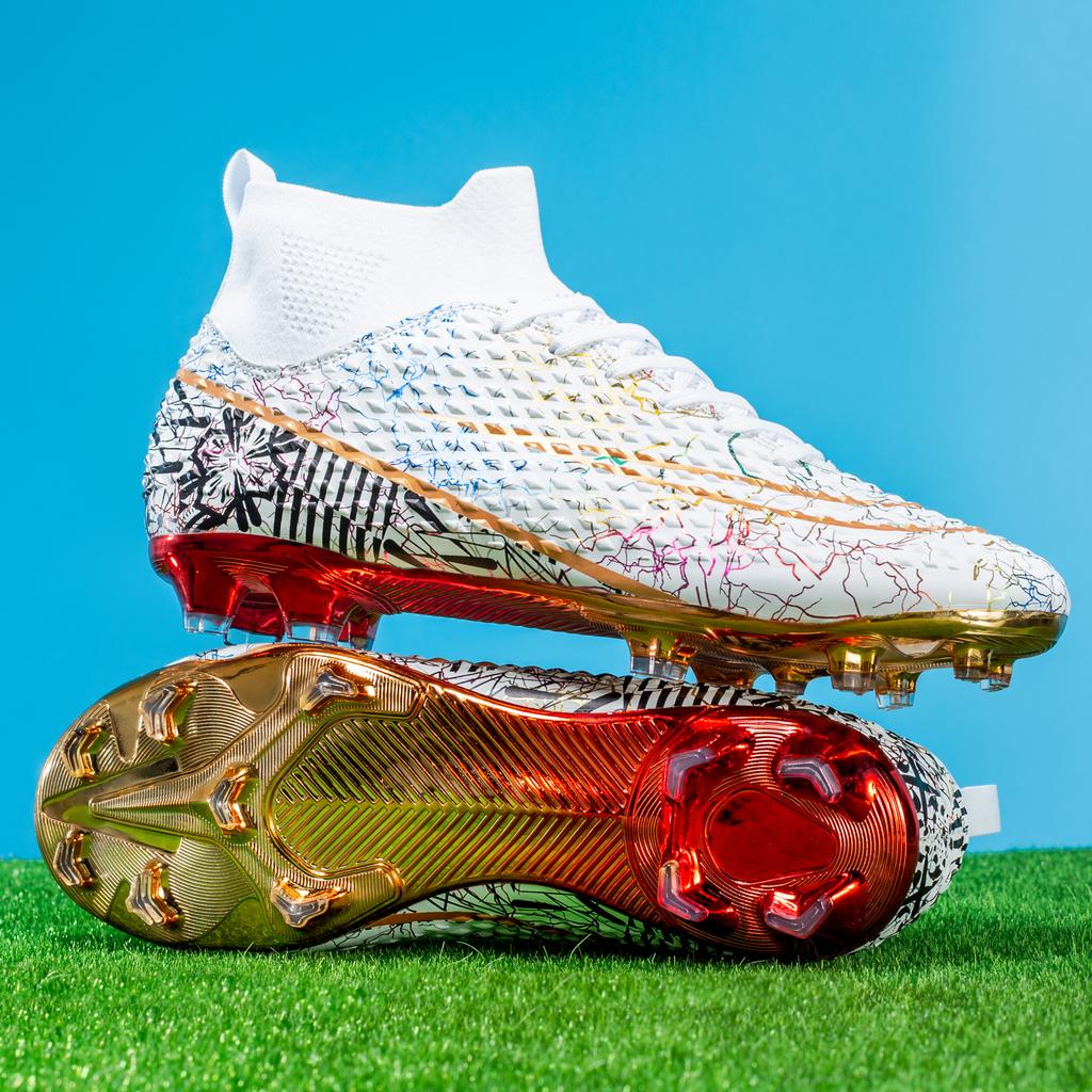 Pánské fotbalové kopačky Profesionální vysoké prodyšné atletické fotbalové boty, Venkovní fotbalové tréninkové boty pro FG AG Muži