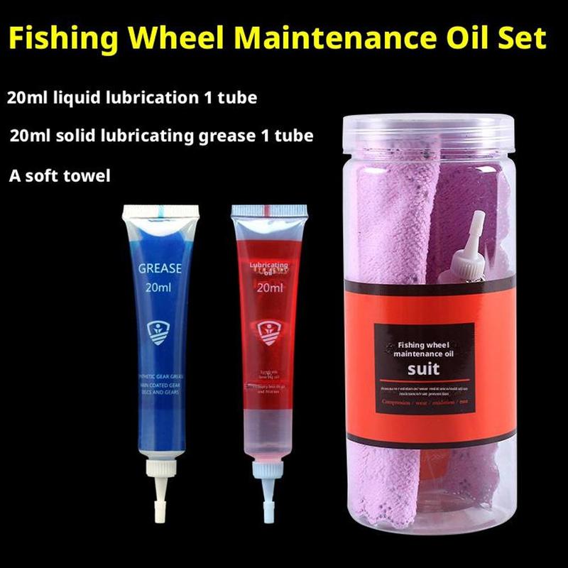 Protective Grease (20ml) + Lubricant Oil For Fishing Reel Bearing Maintenance Oil Fishing Tool Maintenance Oil Set