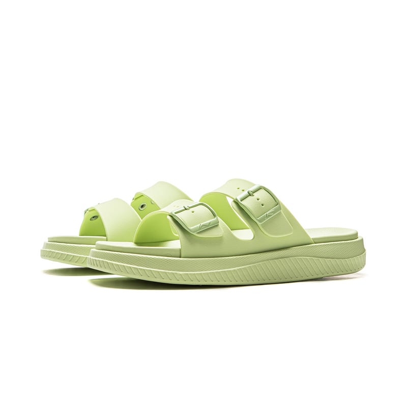 Li Ning Slip Resistant Abrasion Resistant Slip Resistant Abrasion Resistant Slide Slippers Women's Turquoise AGAV014-9