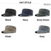 Spring Summer Army Hat for Men Women Outdoor Retro Washed Cotton Big Head Flat Top Sunshade Flat Caps Military Cap Fishing Hats