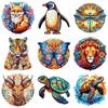 Wooden Animal Puzzle Game With Interlocking Pieces For Kids And Collectors