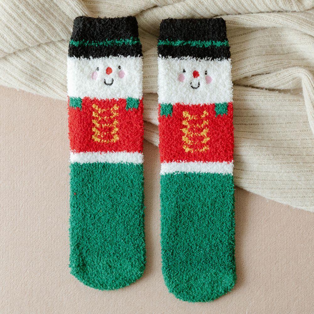 Fashion Design Korean Style Duck Deer Coral Fleece Socks Christmas Hosiery Women Socks Floor Socks