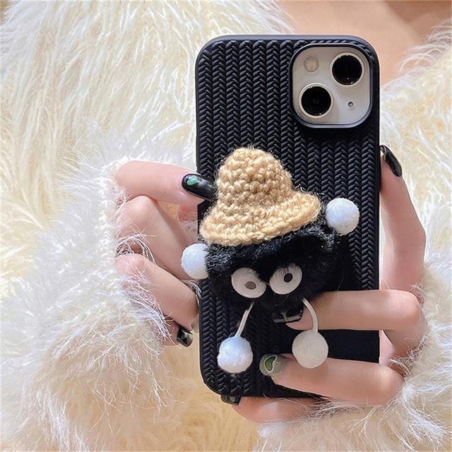 

Корейский милый 3d меховой плюшевый чехол с узором в виде брикетов для Iphone 14 13 12 11 Pro Max X Xr 7 8 Plus плетеный противоударный мягкий чехол For iPhone 14ProMax