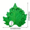 1Pc Easy-to-clean Green Plastic Creative Leaf Shape Palette for Art, Calligraphy, Drawing, Halloween or Christmas Gifts