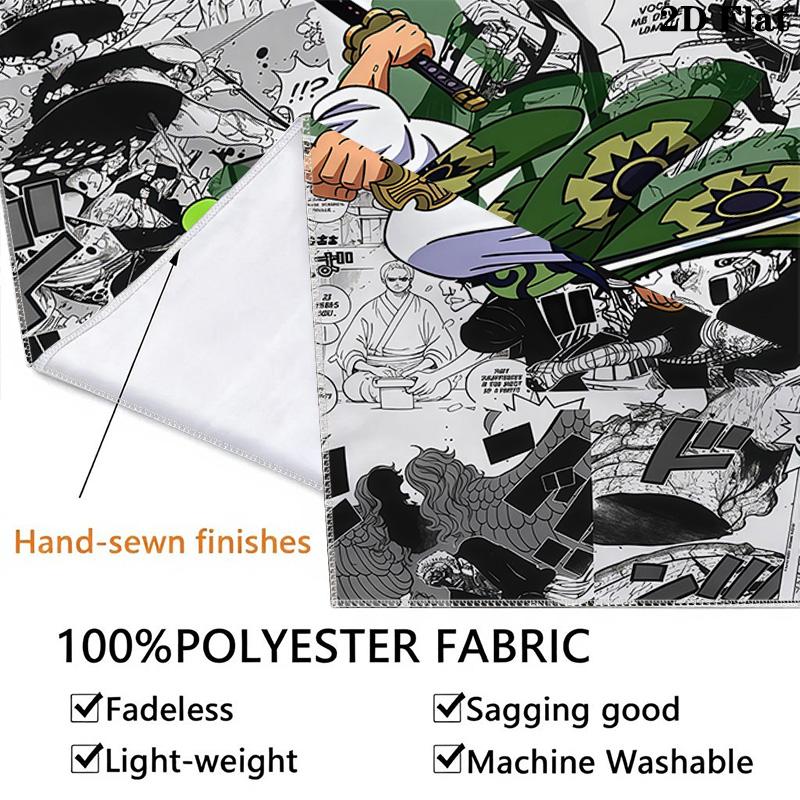 Roronoa Zoro Wall Tapestry Aesthetic Wall Hanging Printed Fabric Blanket Decorative Tapestries For Bedroom Living Room Home Decor
