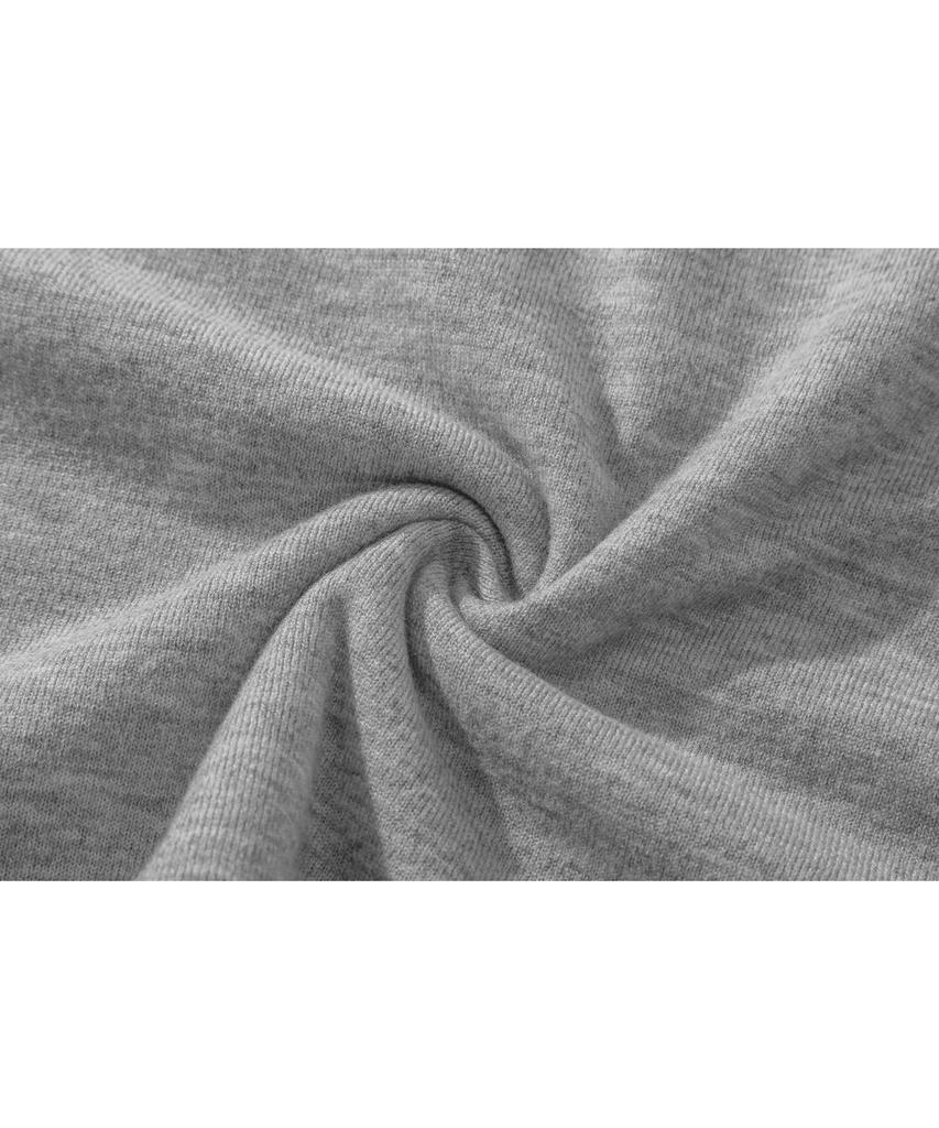 BASEMOMENT Side Slit V-Neck Half Knit Melange Gray