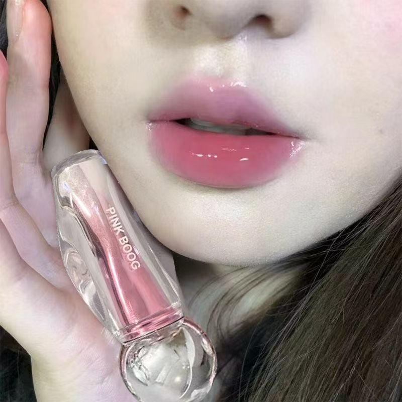 Radiant Rose Mirror Lip Gloss: Long-lasting, Moisturizing, Non-Fading, Perfect for Student Parties and No-Makeup Looks.