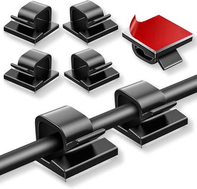 Kabelklemmen, 50100-teiliges Set, zur Kabelorganisation und Schreibtischaufbewahrung, selbstklebend, mit starkem doppelseitigem Klebeband, ideal für Büro und Schreibtisch