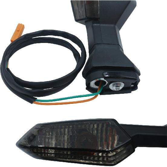 Motorcycle Turn Signals - Amber Light,12V, Halogen Indicator Light Waterproof Smoke Lens Fits KAWASAKI NINJA 300 400 650 1000 ZX6R ZX10R ZX10RR