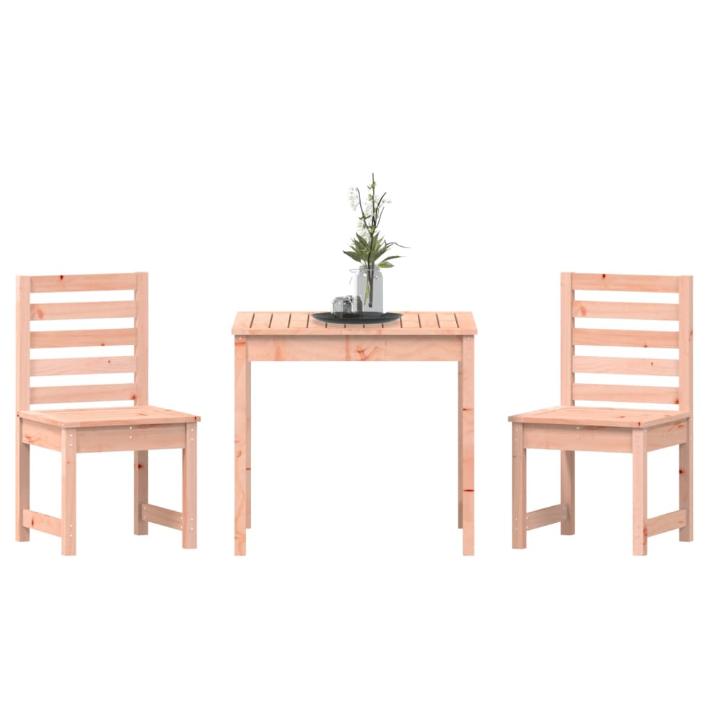 3 Piece Garden Bistro Set Solid Douglas Fir Wood