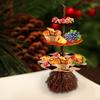 3 Tier Halloween Wood Cake Stand Anti-deformation Witch Broom Table Table Snack Tray  Cake Stand