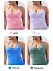 Dfyne Stoßfester Neckholder-Sport-BH mit Brustpolster - High-Intensity-Yoga-Camisole für Damen