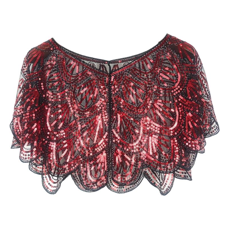 Sequins Lace Shawls Palaces Styles Women Shawls Sunscreen Hollows Out Cloak Tippet for Travel and Shopping