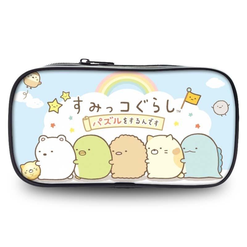 Söt pennställ från Sumikkogurashi i slitstarkt nylon för skol- och kontorsmaterial