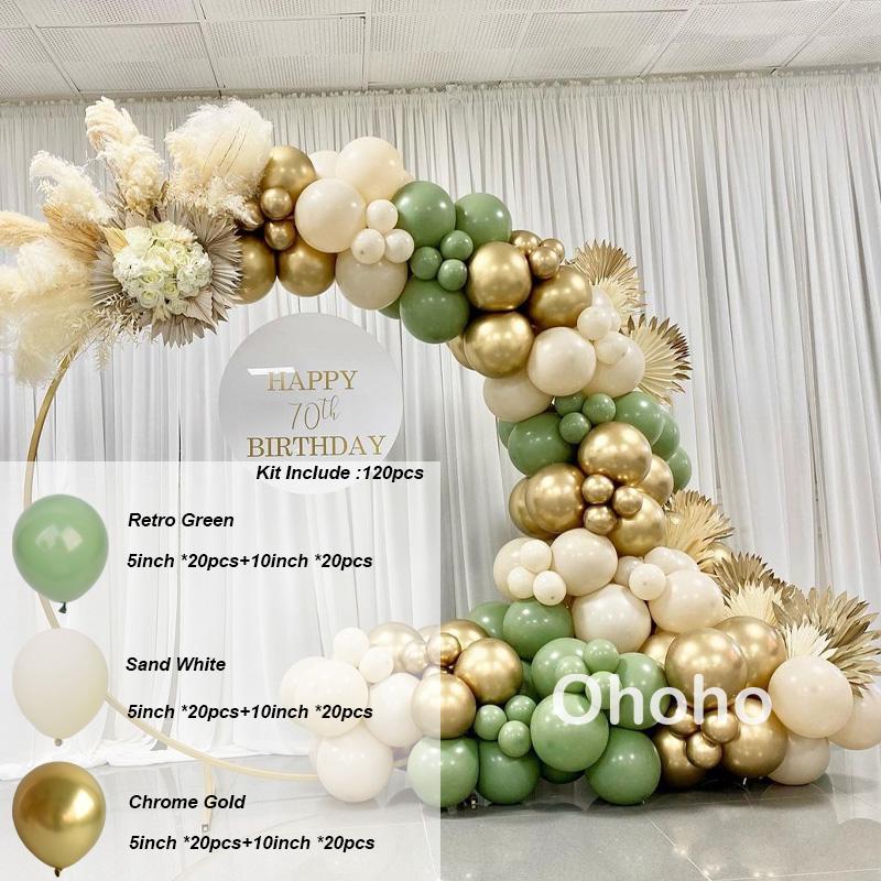 Beige Green Balloon Garland Arch Kit Baby Shower Boy Girl Birthday Party Decoration Wedding Engagement Green Balloon Set Baptism Christening