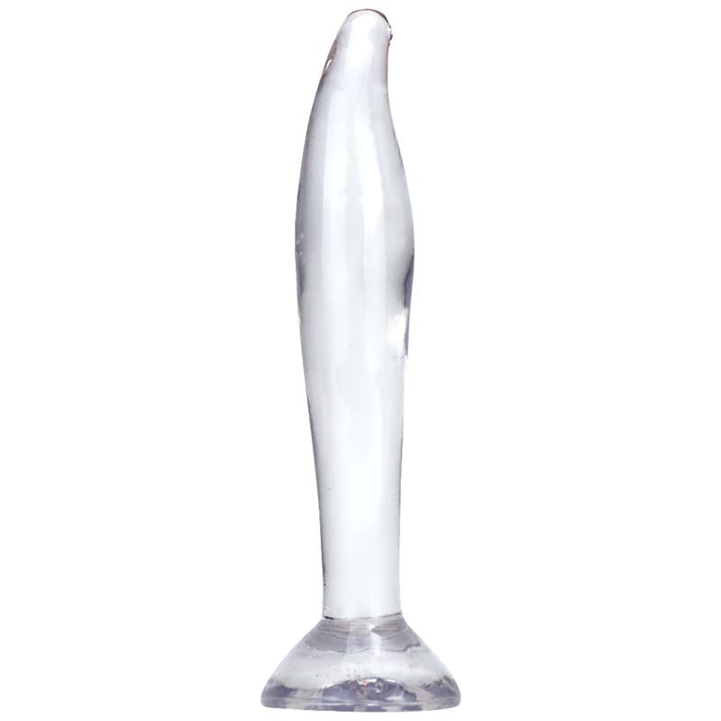 Suction Cup Transparent Anal Plug Male Anal Expander Back Court Female Masturbation Device Crystal Anal Penis Adult Sex Toys