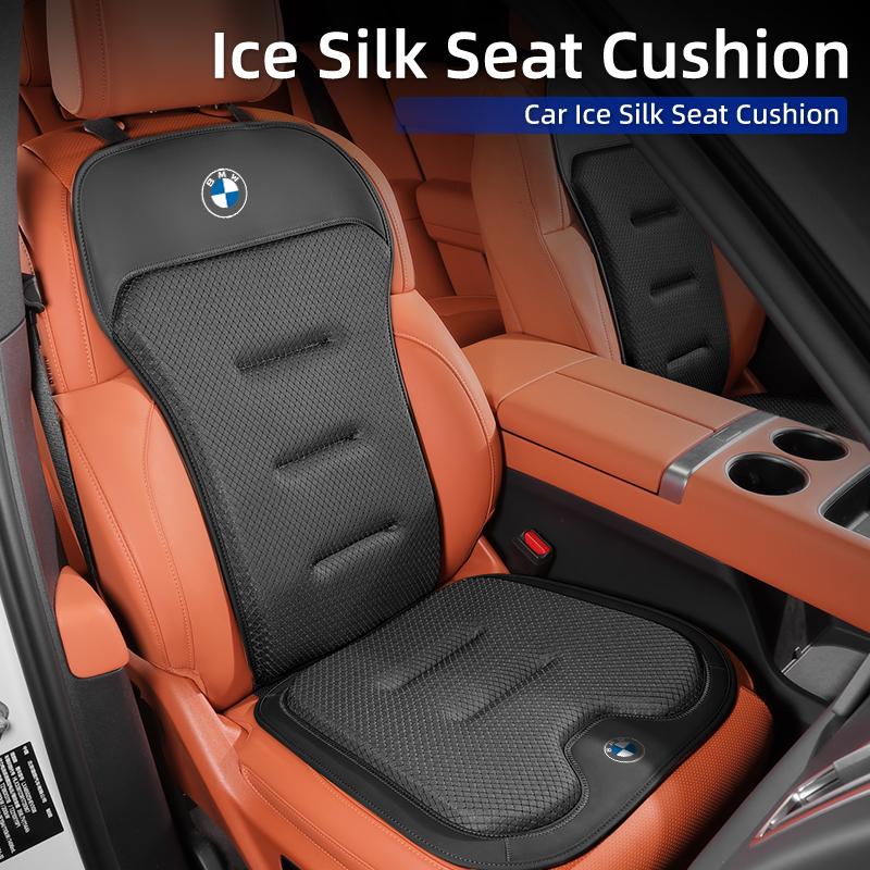 2025 Hot Car Seat Booster Cushion Ice Silk Backrest Seat Cover Accessories For BMW E46 E90 E60 F30 F10 E39 E36 F20 E87 E90 E70 E