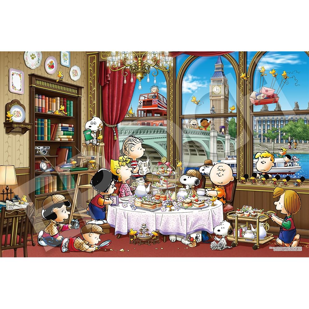 EPOCH Peanuts Snoopy in London 1000 Pieces Jigsaw Puzzle 50x75cm with Glue and Tool