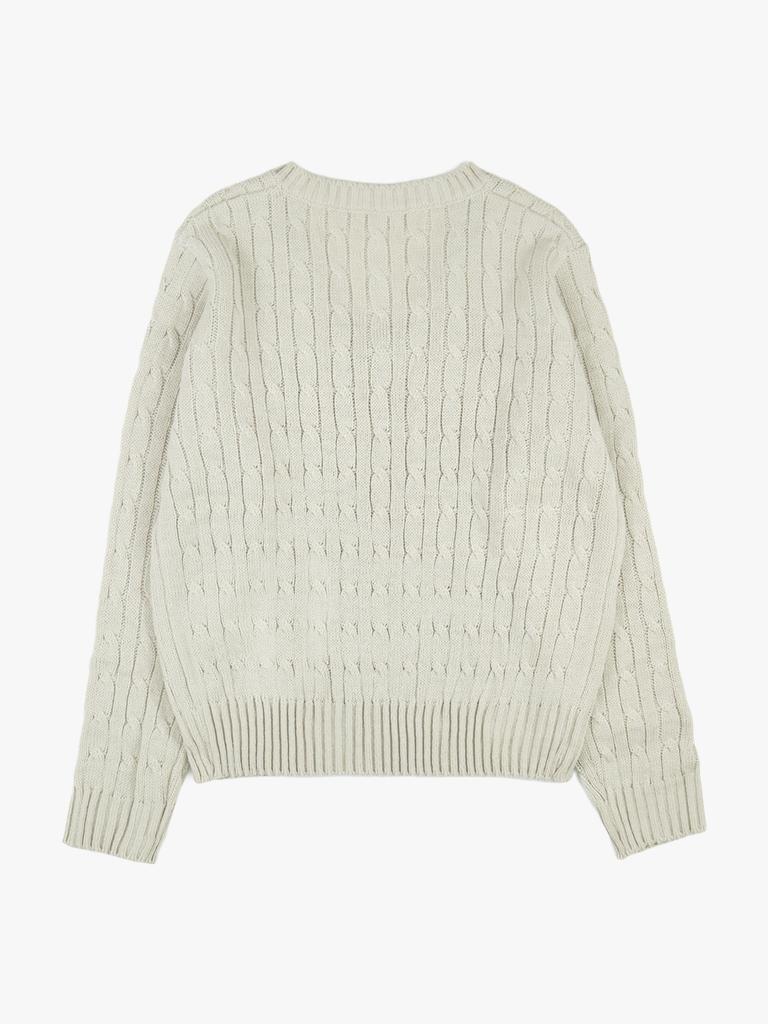 PINK PINEAPPLE Classy V-Neck Knit_Beige