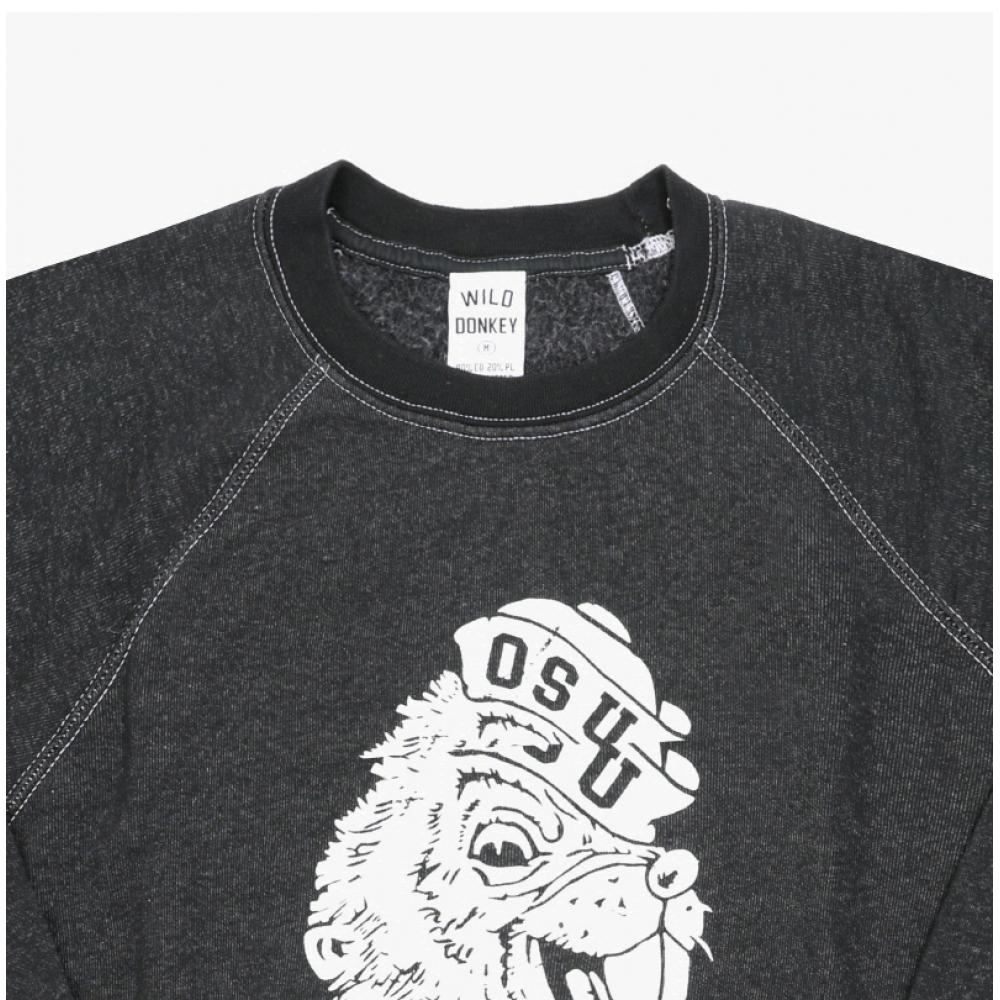Wild Donkey Unisex Sweatshirt Fr Oregon Old Black
